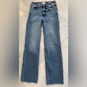Frame Denim - Heritage California - Jeans with distressed detail and raw edges.